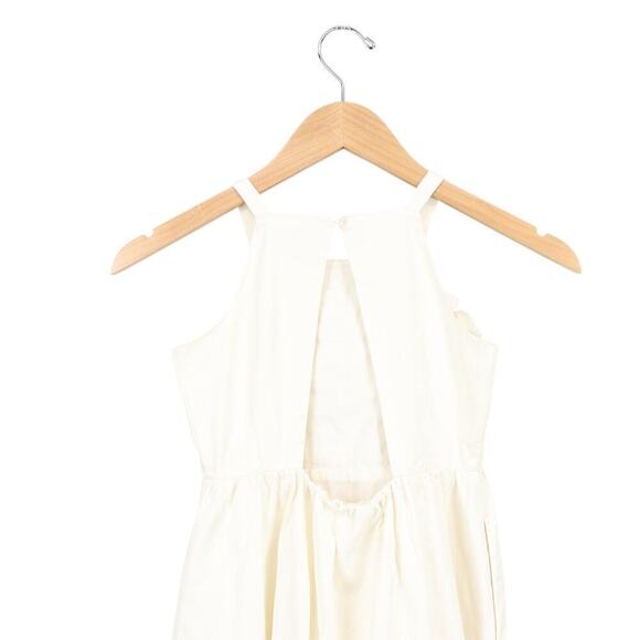 J.Crew Crewcuts Collection Floral Applique Midi Dress Sateen Cotton Ivory 7 NWT - Picture 6 of 7